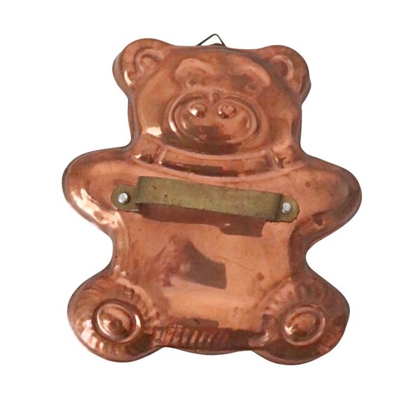 Vintage Large Copper Plated Cookie Cutters Dove Tree Bear Portugal - Picture 5 of 7